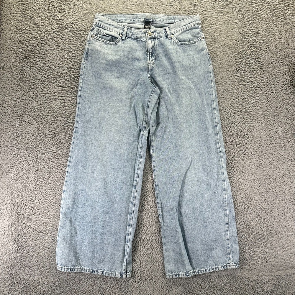 Rewash Jeans Womens 11 Blue Cotton Denim Wide-Leg Light Wash Baggy Streetwear